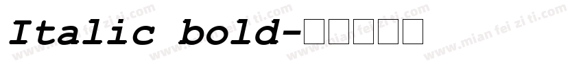 Italic bold字体转换